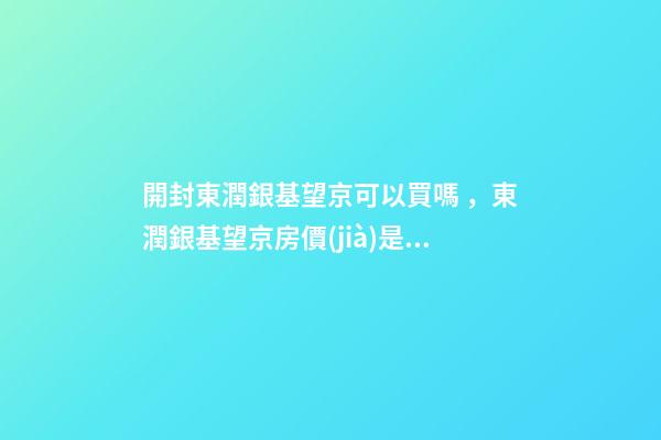 開封東潤銀基望京可以買嗎，東潤銀基望京房價(jià)是多少？